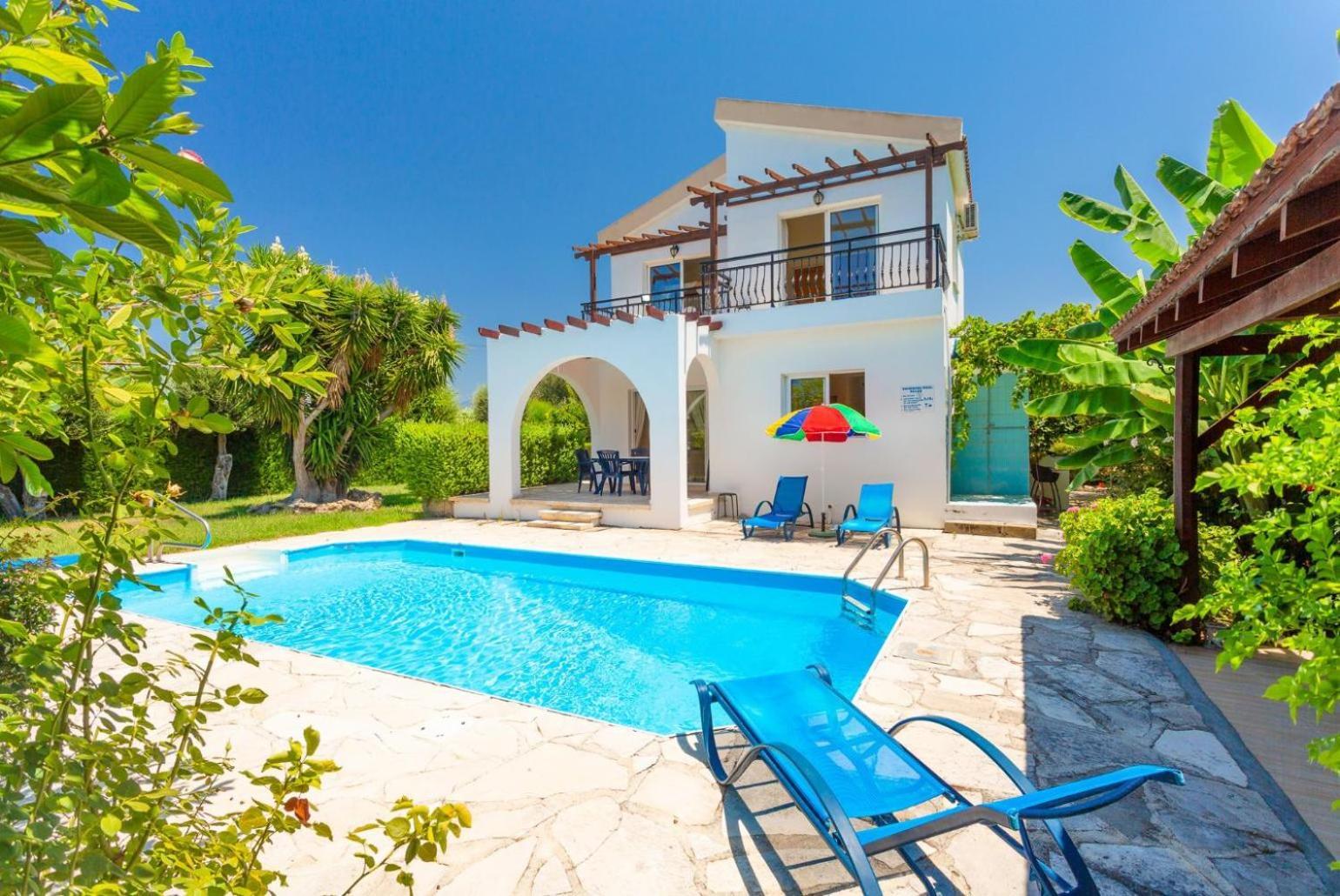 Sun Beach Villa Thio Полис Экстерьер фото