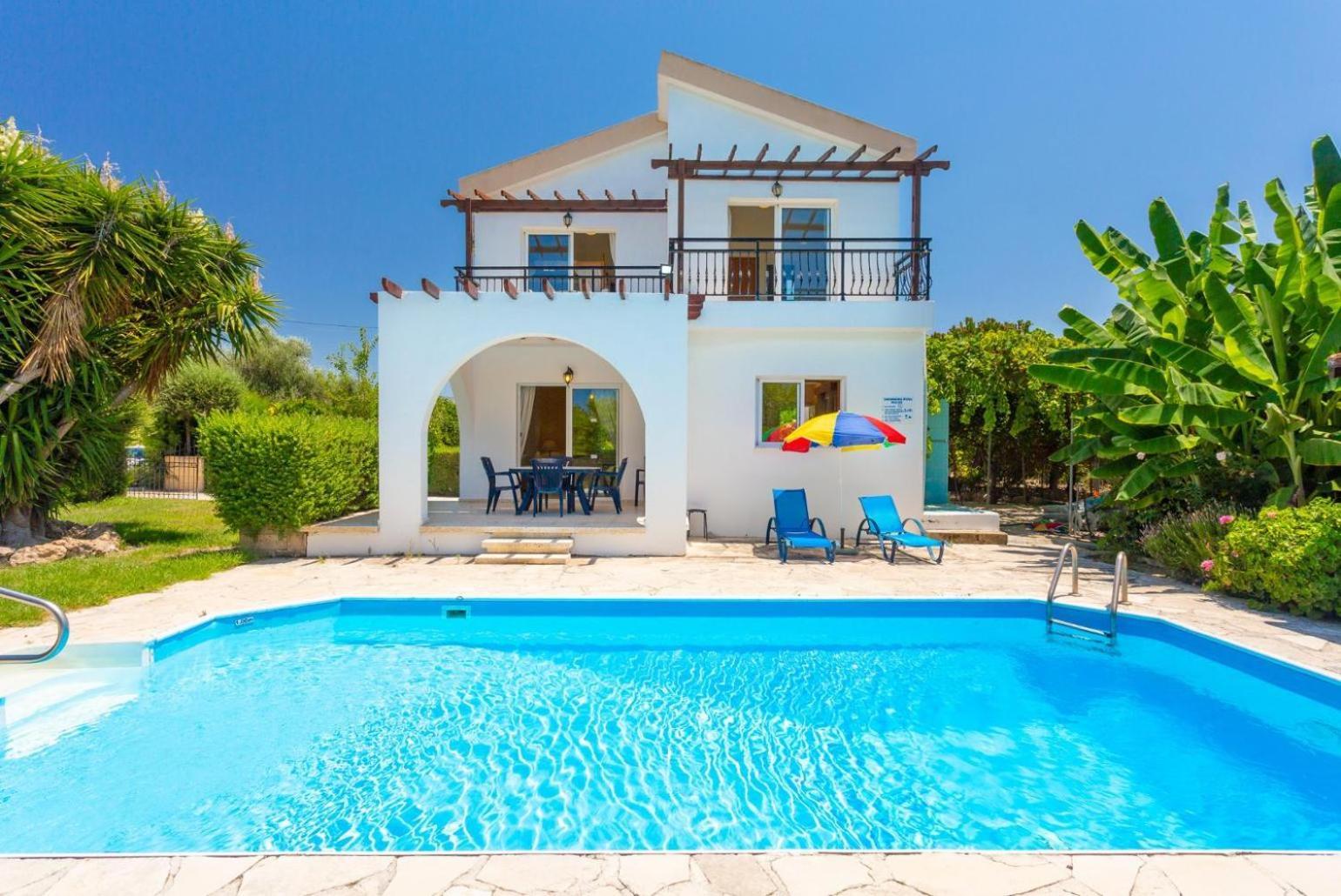 Sun Beach Villa Thio Полис Экстерьер фото